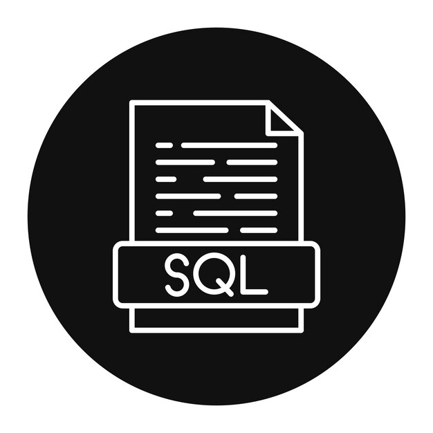 Sql-Datei-Vektorillustration