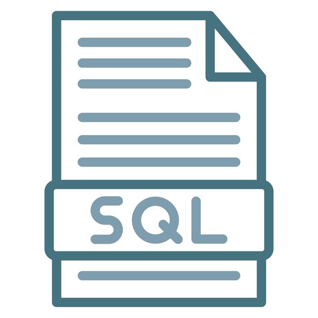 SQL-Icon-Vektorbild kann für die Datenwissenschaft verwendet werden