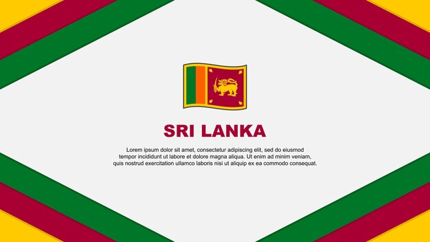 Sri lanka flagge abstrakten hintergrund design-vorlage sri lanka unabhängigkeitstag banner cartoon-vektor-illustration sri lanka illustration