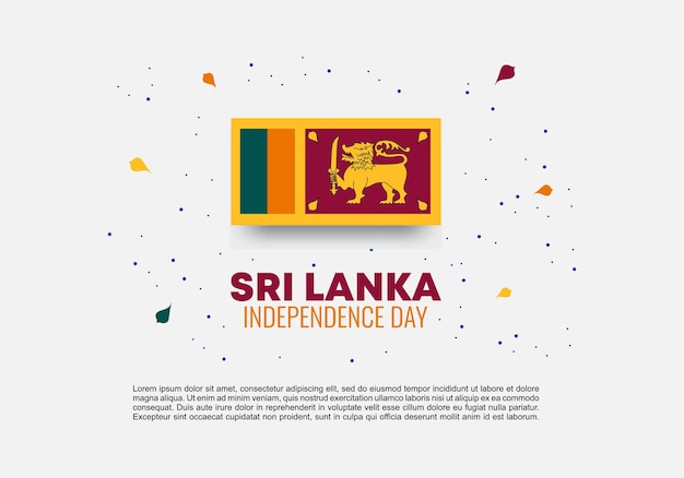 Sri lanka unabhängigkeitstag hintergrundbannerplakat für die nationale feier am 4. februar