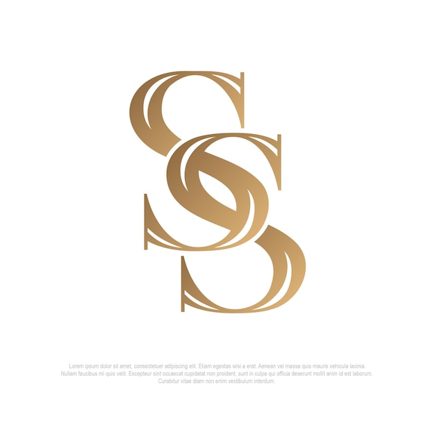 Ss-luxus-monogramm-logo