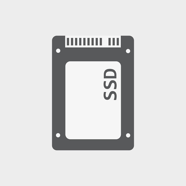 Ssd sata iii-symbol. zeichen für solid-state-laufwerke. speicherdisk-symbol.