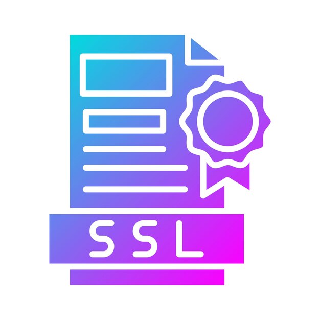 SSL-Datei-Vektor-Symbol kann für Codierung und Entwicklung Iconset verwendet werden
