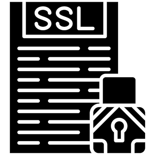 Vektor ssl-glyph-schwarze abbildung