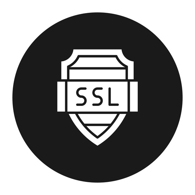 SSL-Vektor-Symbol kann für Web-Hosting-Ikonen verwendet werden