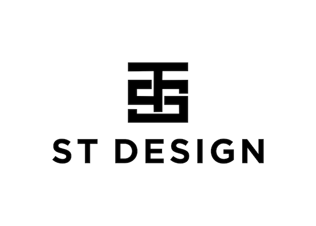 Vektor st-logo-design-vektorillustration