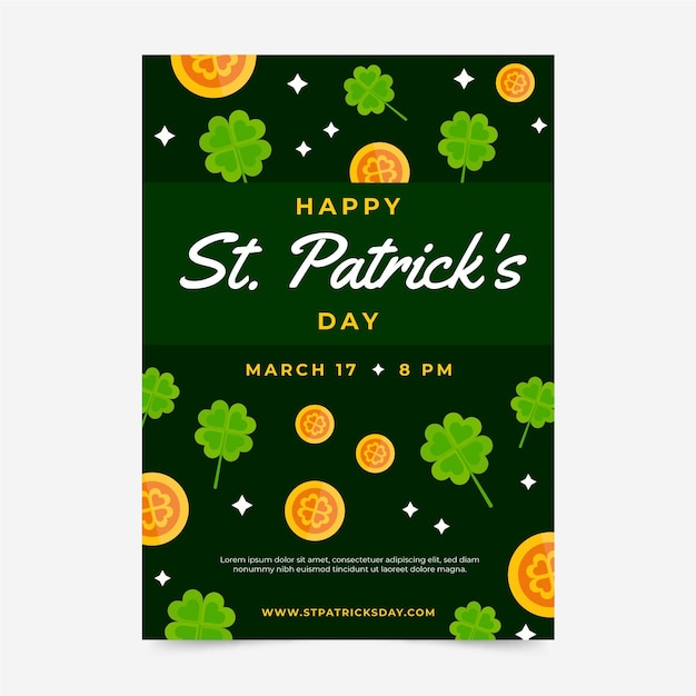 St patrick day poster vorlage