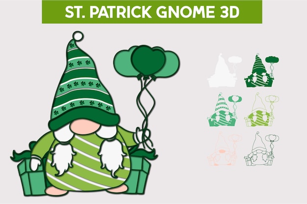 St. patrick gnome 3d gnome