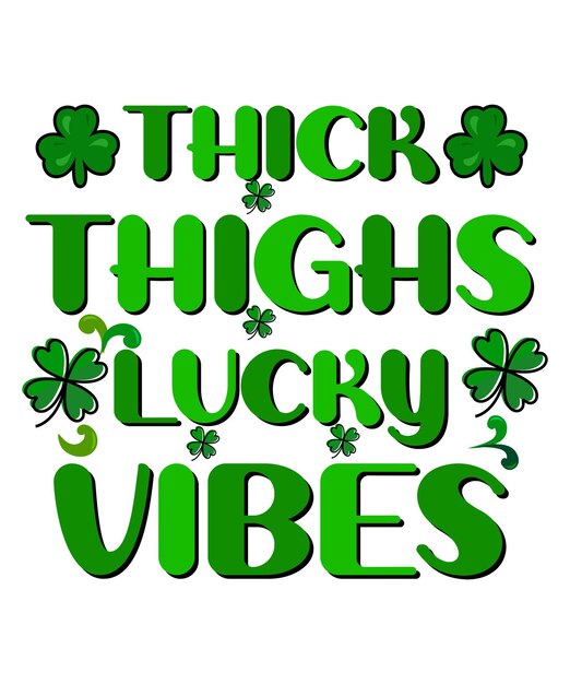 Vektor st.patrick's day dicke oberschenkel lucky vibes