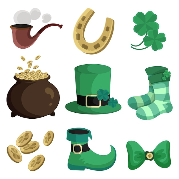 St. patrick's day elementsammlung