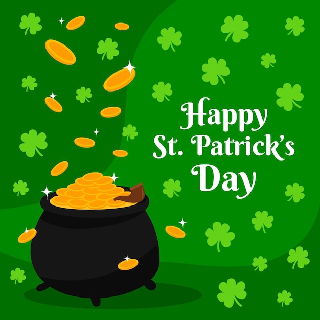 St. Patrick's Day Schatz mit goldenen Münzen