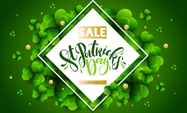 St Patrick s Day Sonderangebot Vektor Sale Banner oder Flyer Vektor EPS 10