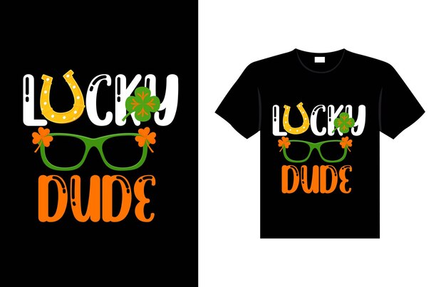 Vektor st. patrick's day typografie bunter irischer zitatvektor t-shirt-design mit schriftzug