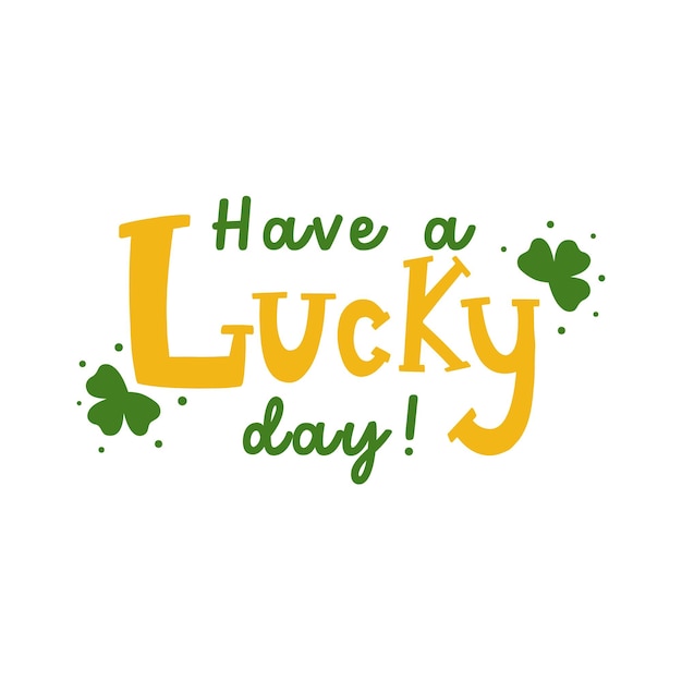 St. Patrick's Day Vektor Illustration Konzept Klee und glückliche Typografie