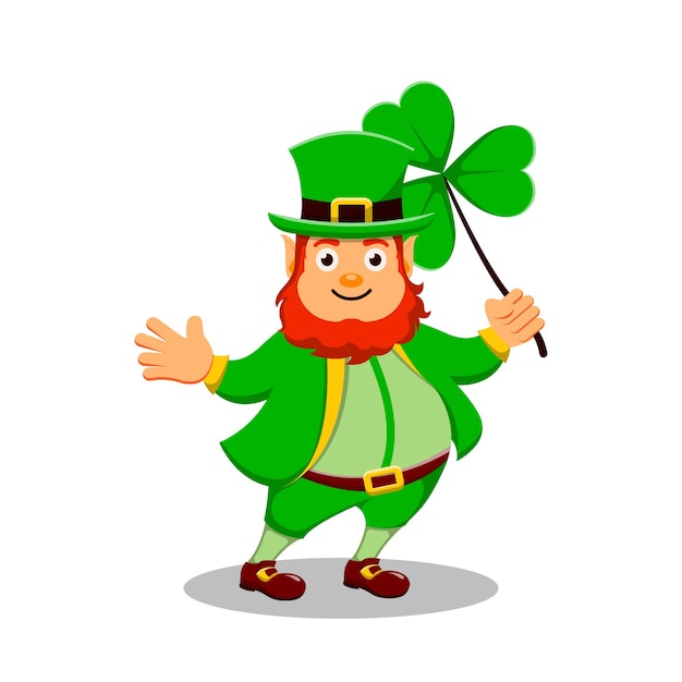 St. patrick's day zeichentrickfigur leprechaun