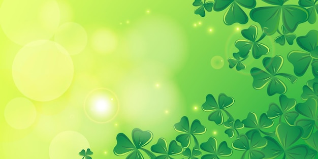 St Patrick Tag Grüner Kleehintergrund