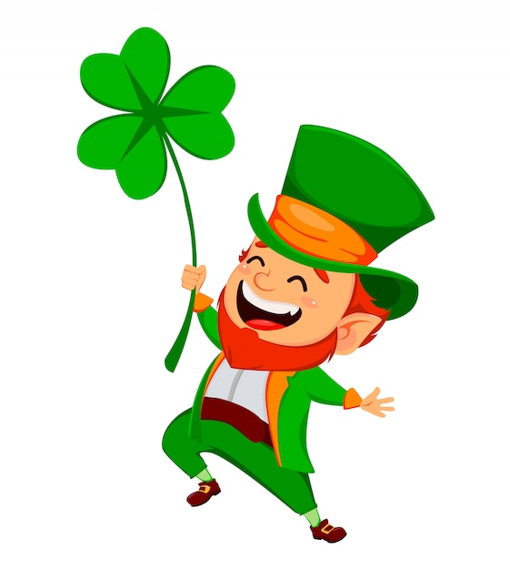St. Patrick Tag. Zeichentrickfigur Kobold
