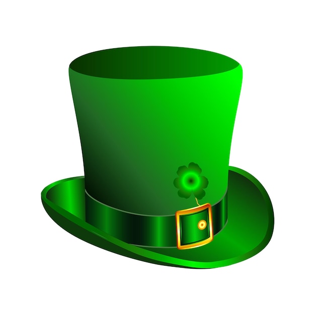St. Patricks Day 3D-Darstellung von grünen Kobold-Hut-Vektor