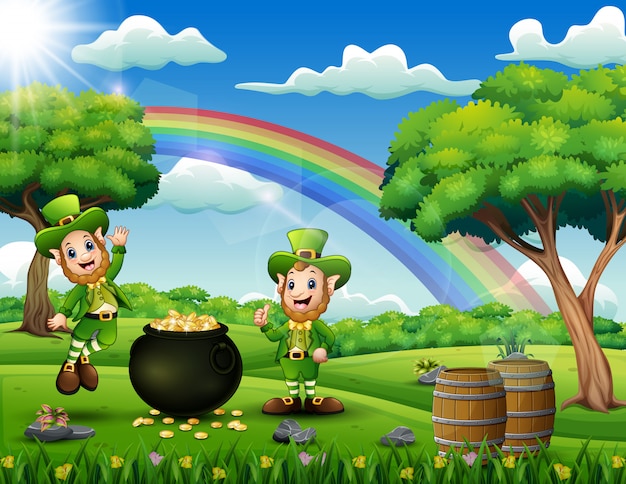 St. patricks day backround mit kobolden