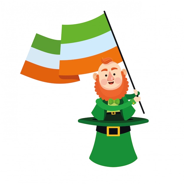 St. patricks day elf cartoon