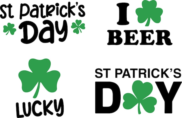 St. patricks day grafik-vektorpaket