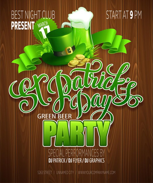 St. patricks day poster. illustration