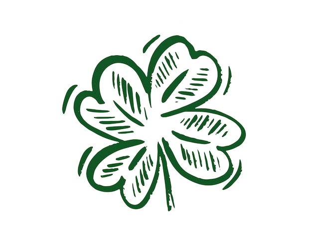 St. Patricks Day. Retro Style Emblems Kleeblatt.