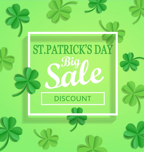 Vektor st. patricks day sale plakat vorlage.