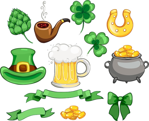 St patricks day sammeltopf mit goldbierklee