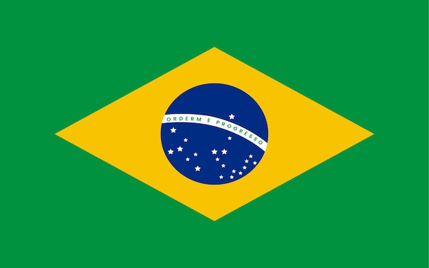 Staatsflagge Brasiliens Vektorillustration der brasilianischen Landesflagge