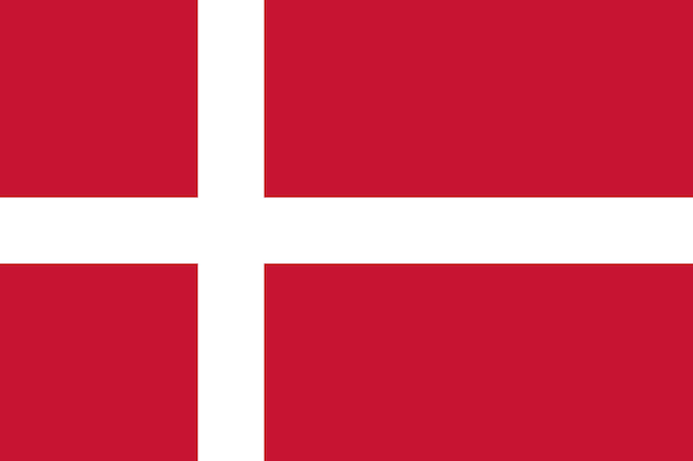 Vektor staatsflagge dänemarks