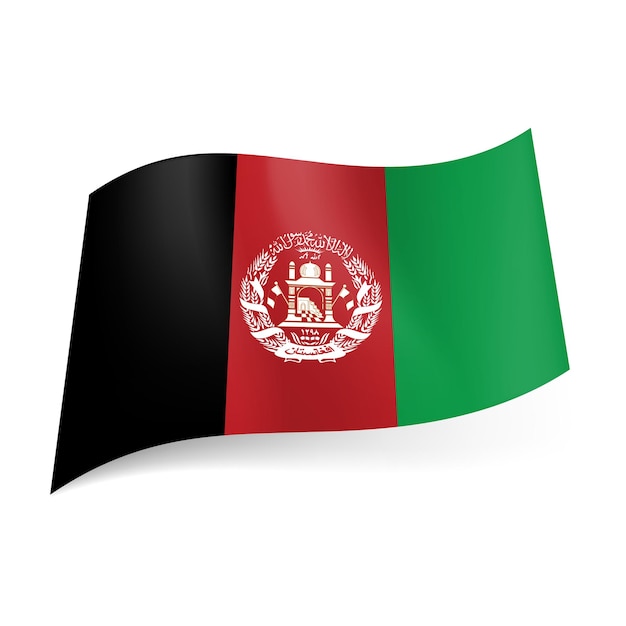 Vektor staatsflagge von afghanistan