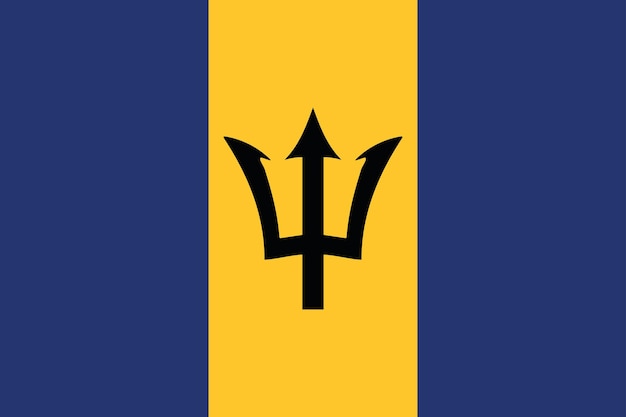 Vektor staatsflagge von barbados