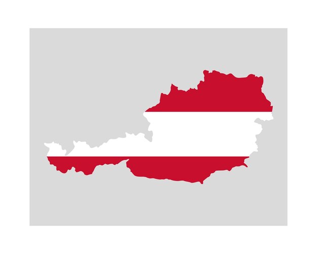 Vektor staatsgrenzen des landes österreich österreichische grenze österreich karte karte silhouette unabhängigkeitstag