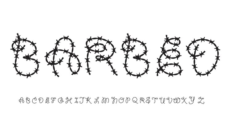 Vektor stachelfontschrift