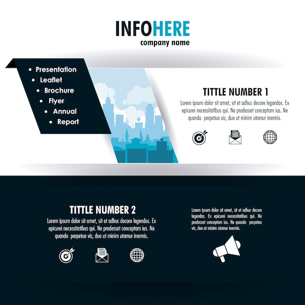 Vektor stadt broschüre infographik