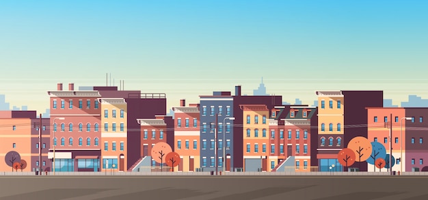 Stadt Gebäude Häuser Ansicht Skyline Banner