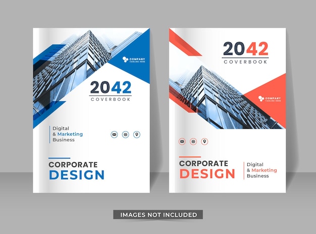 Stadt hintergrund business book cover design-vorlage im a4-format kann an flyer-jahresbericht-magazin-poster-banner angepasst werden