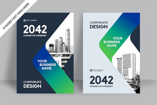 Stadt hintergrund business book cover design-vorlage
