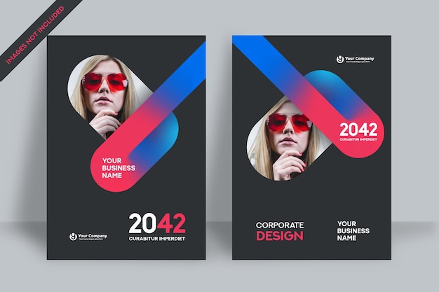 Stadt Hintergrund Business Buchcover Design Vektor Vorlage
