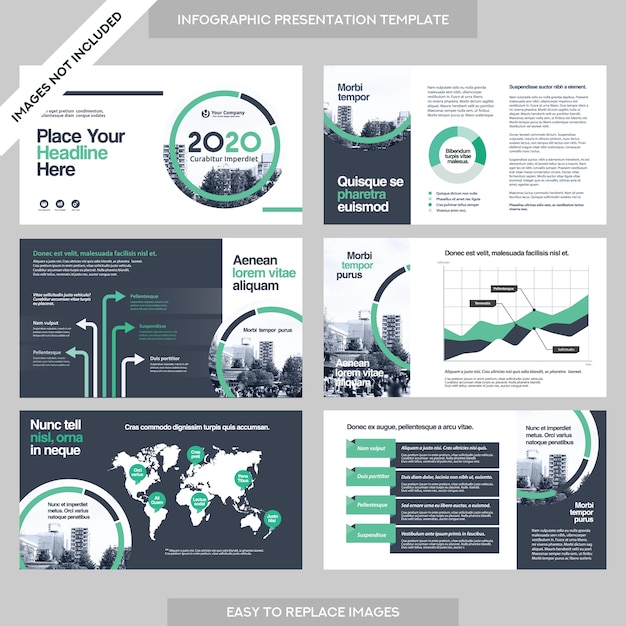 Stadt hintergrund business company präsentation mit infografik vorlage.