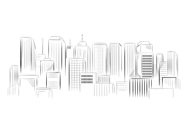 Stadt Linie Illustrationsdesign