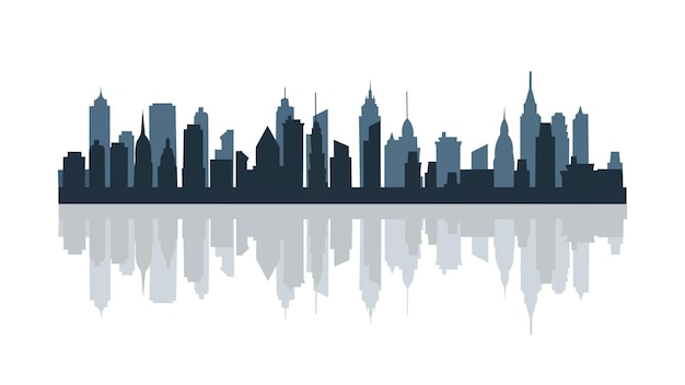 Stadt-Silhouette-Vektor auf weißem Hintergrund