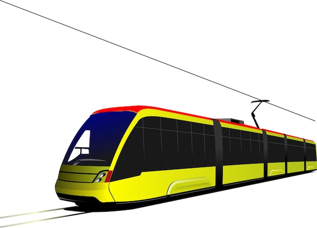 Vektor stadtbahn vektor 3d-darstellung