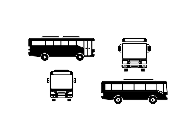 Vektor stadtbus-icon-design-vorlage vektor isoliert