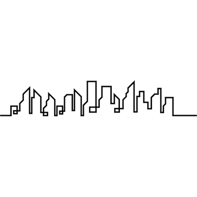 Stadtskyline-hintergrundvektor-illustrationsdesign