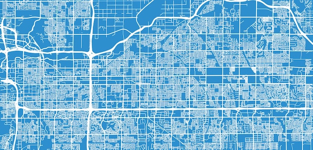 Städtischer vektorstadtplan von mesa arizona vereinigte staaten von amerika