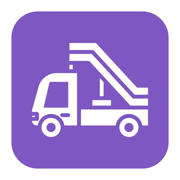 Stair truck-icon-vektorbild kann für fluggesellschaften verwendet werden