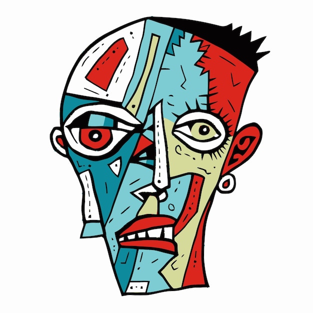 Vektor stammes-zombie-illustration