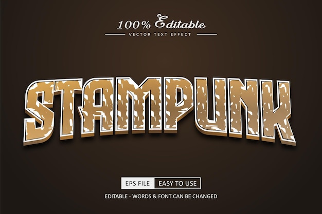 Stampunk-Stein-Text-Effekt bearbeitbar Erdbeben und gebrochener Text-Stil